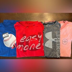Under Armour, Nike and Billabong 4 t-shirts xl